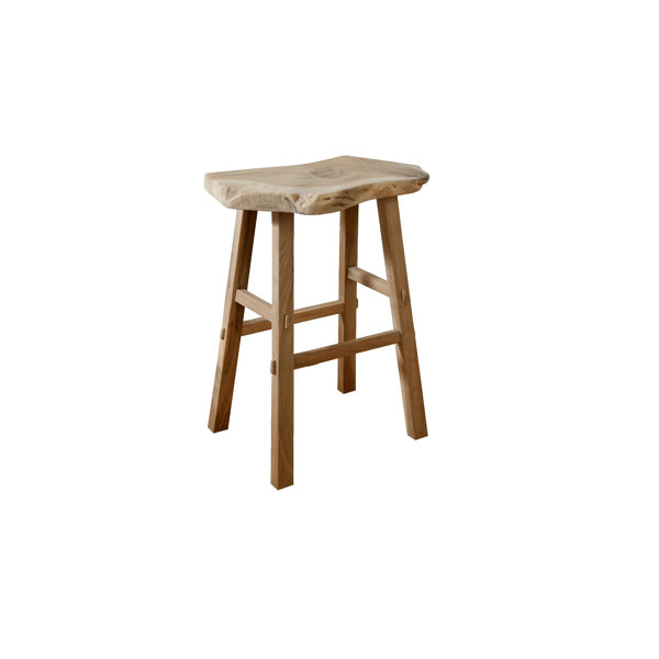 Loon Peak® Nigelus 30'' Tall Solid Wood Utility Stool Wayfair